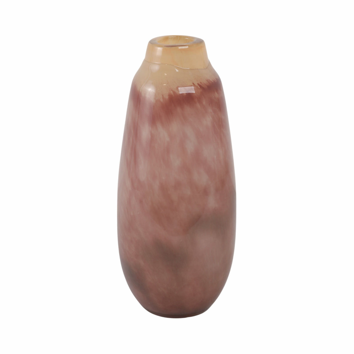 13" Kano Medium Glass Vase - Mauve