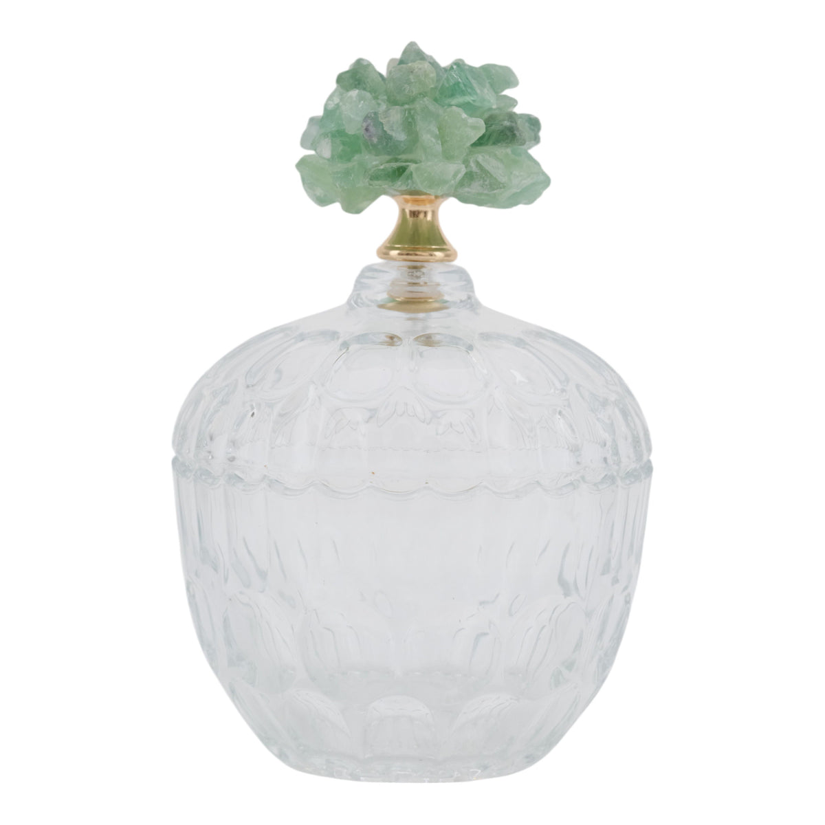 Lancelot Large Stone Glass Jar - Gray