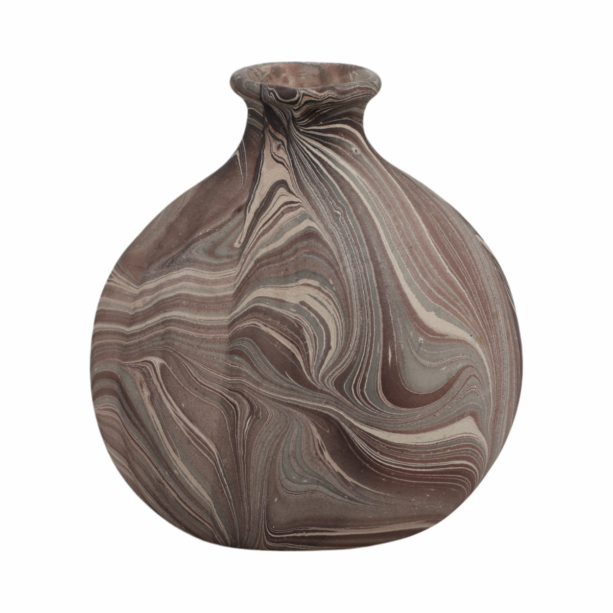 14" Carrana Medium Ecomix Vase - Brown