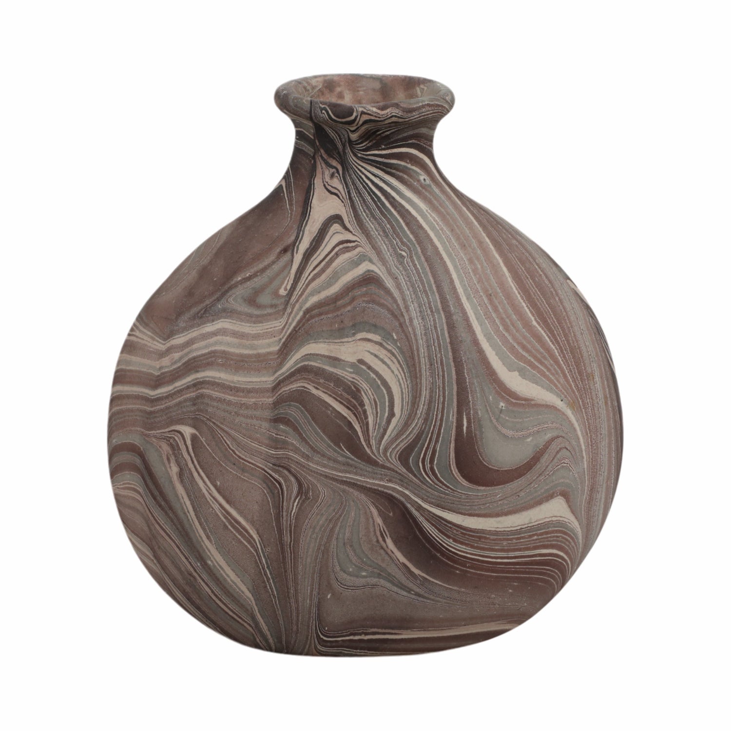 14" Carrana Medium Ecomix Vase - Brown