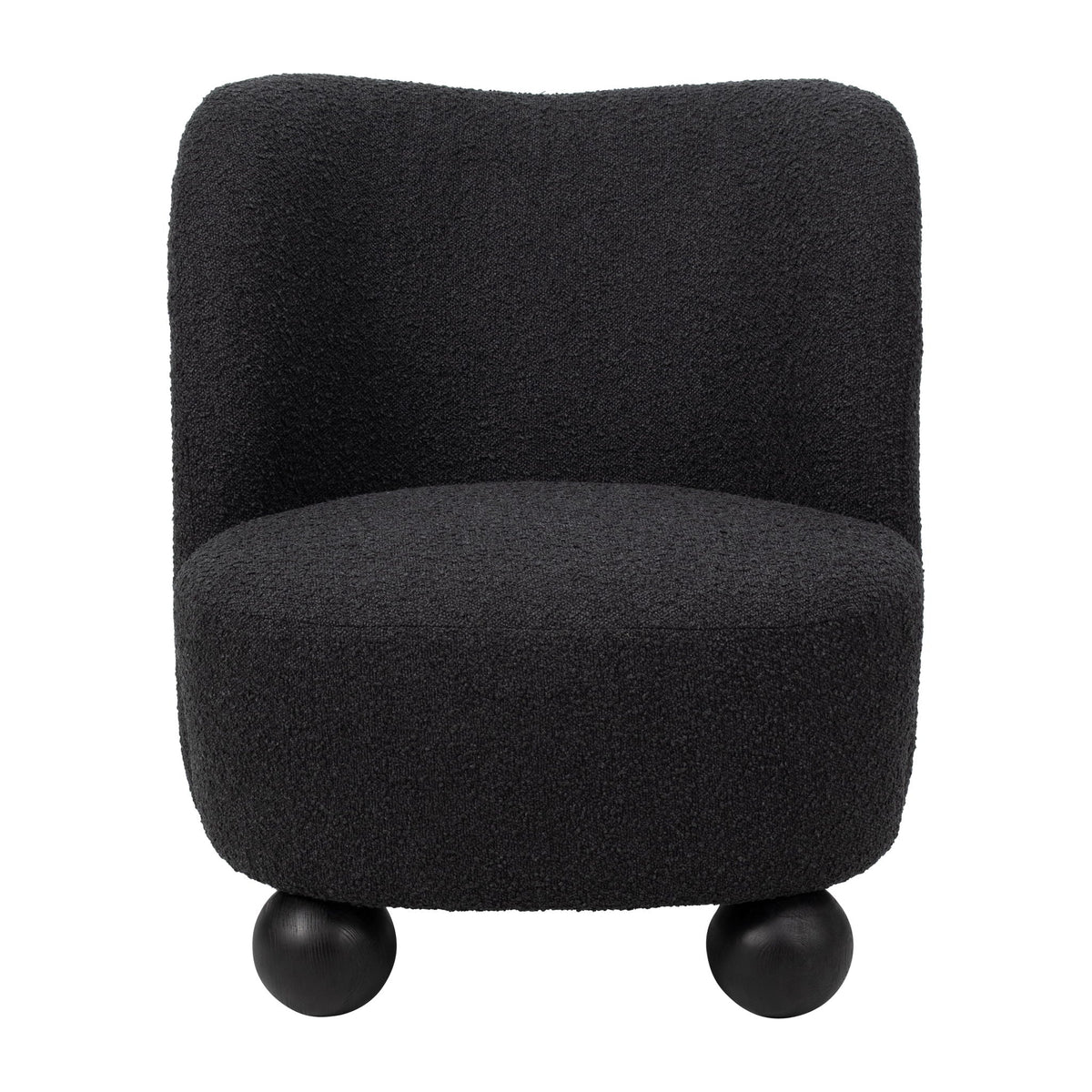 Ball-Foot Accent Chair - Black