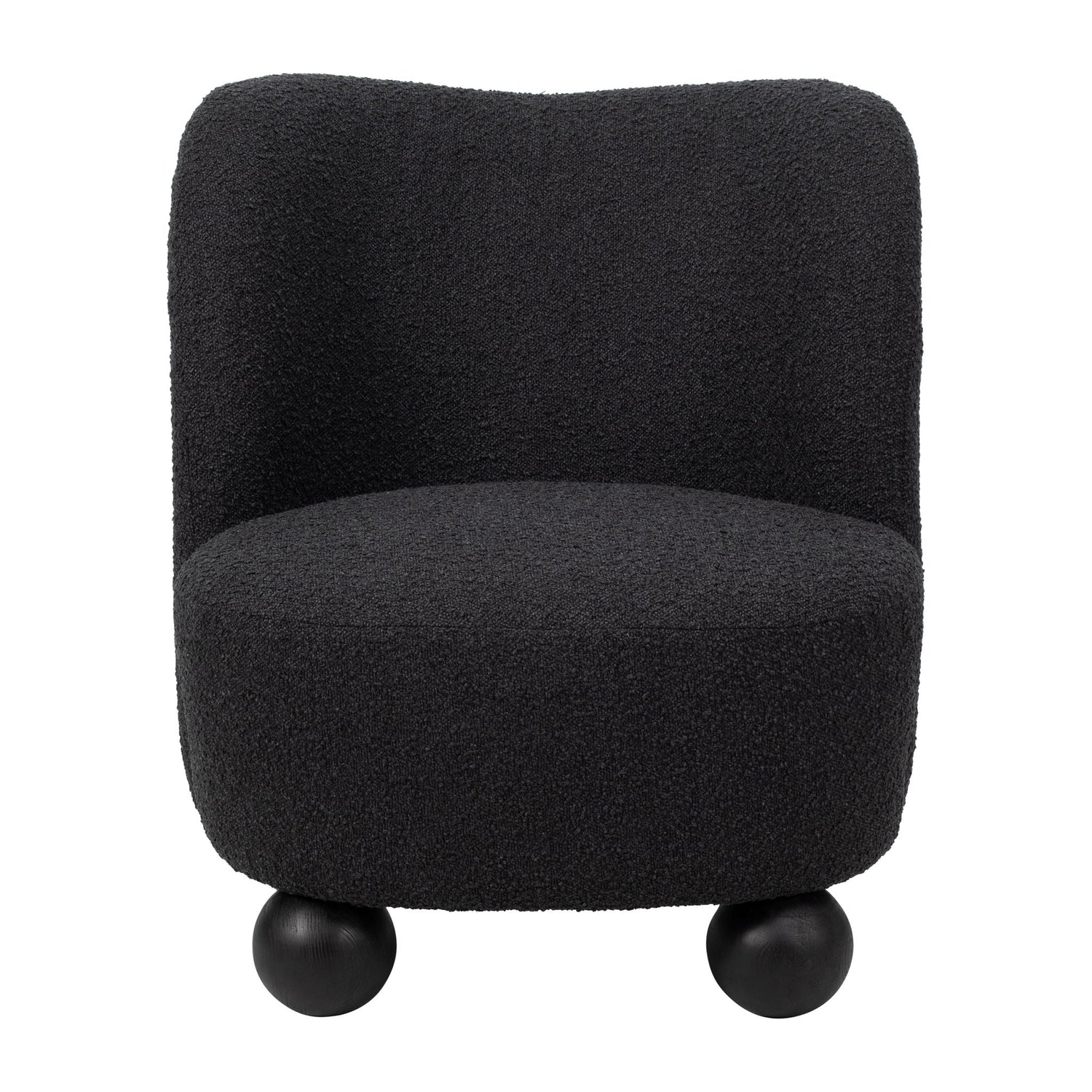Ball-Foot Accent Chair - Black