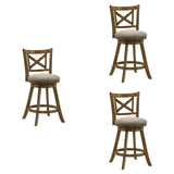 Kodi - Modern Farmhouse Swivel Wood Counter Height Kitchen Bar Stool