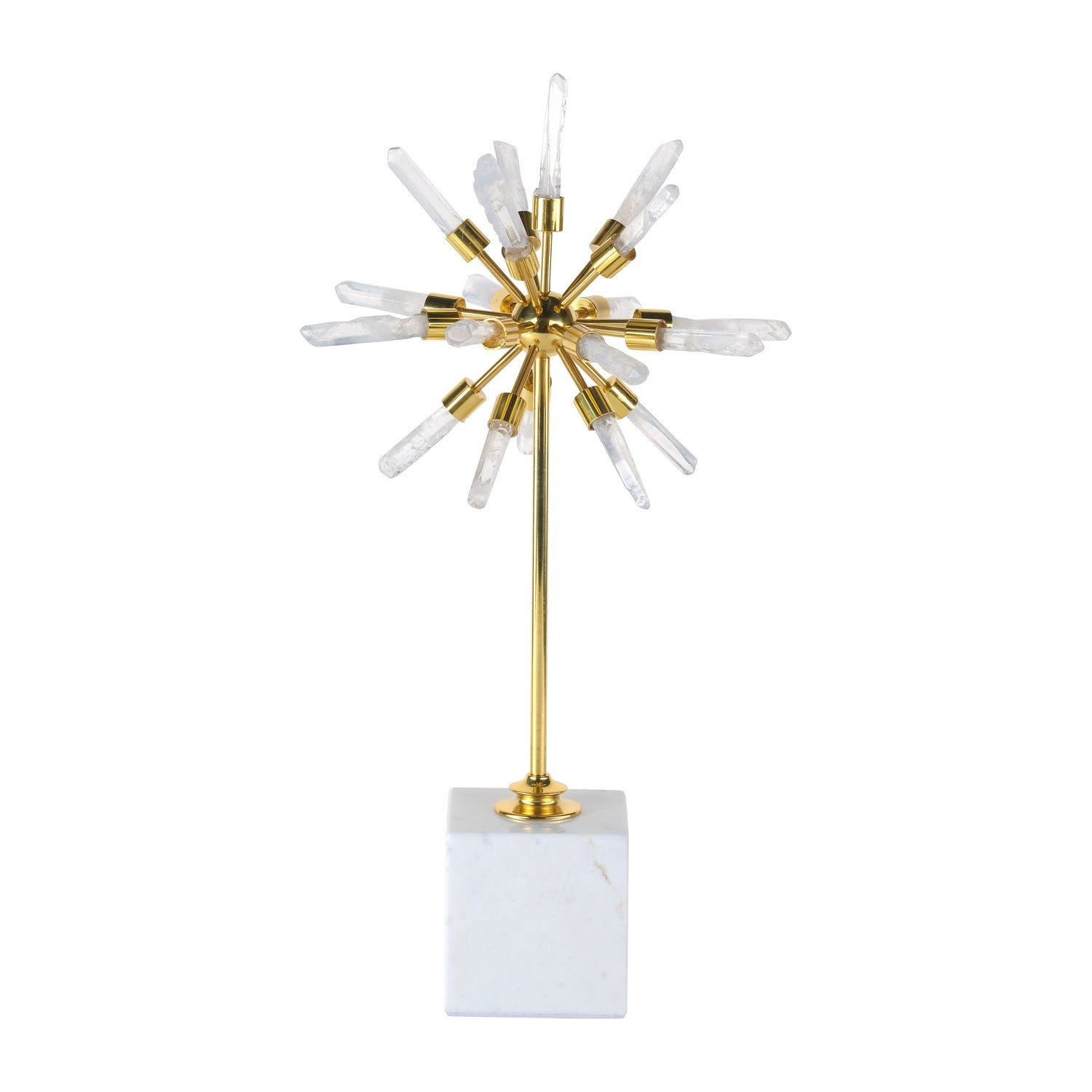 16" Darra Small Crystal Starburst Statuary - Clear / Frost