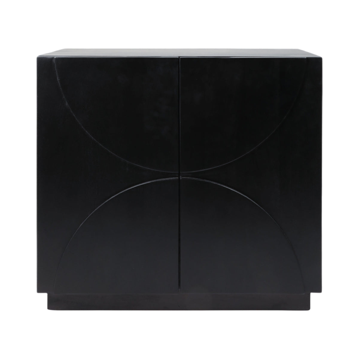 Half Circle 2-Door Cabinet - Black