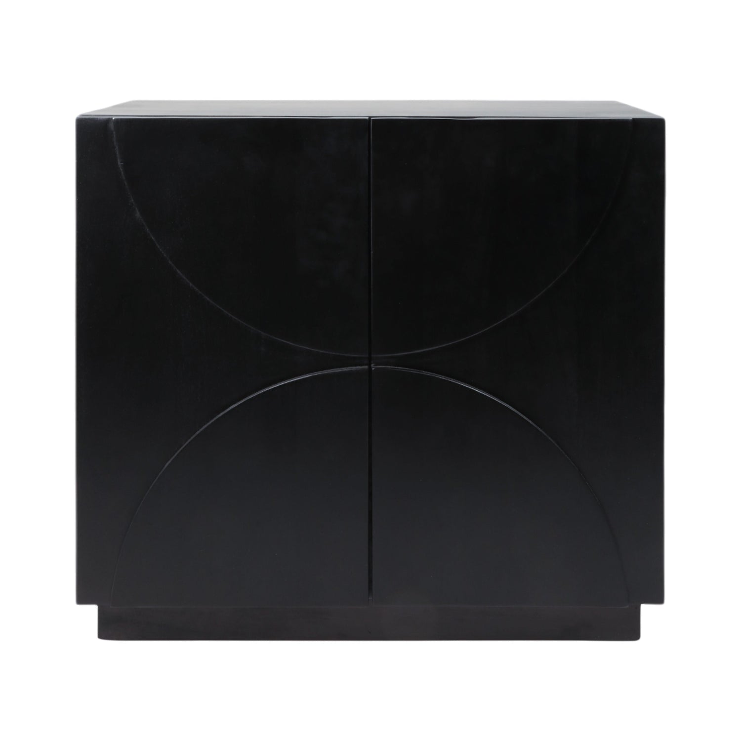 Half Circle 2-Door Cabinet - Black