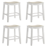 Iyani - Coastal Modern Wood Counter Height Kitchen Bar Stool