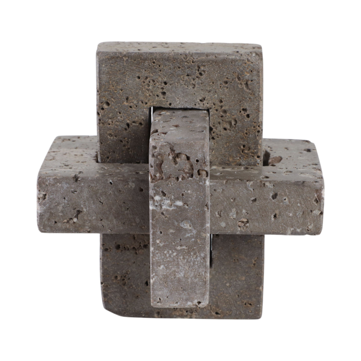 Pierce Small Travertine Knot - Gray