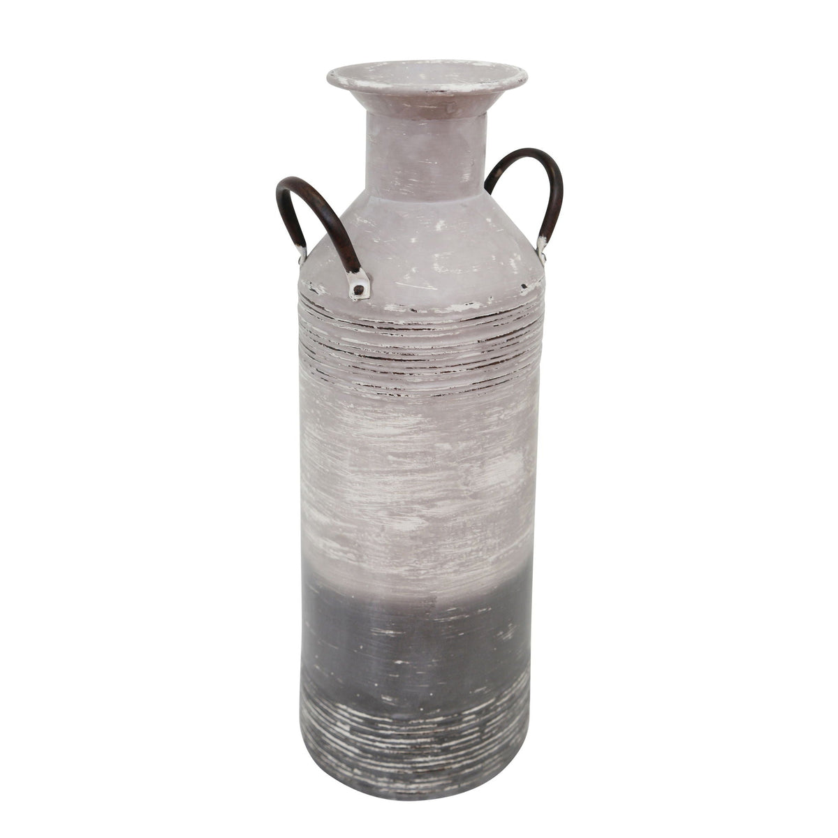 Metal Milk Can 21.75" - Gray