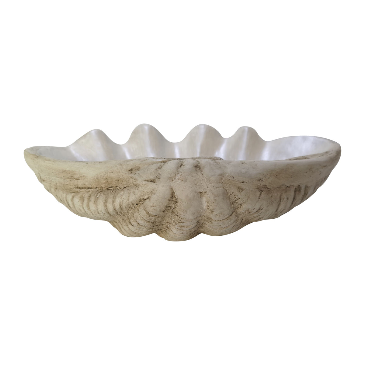 16" Pearlized Shell Bowl - Ivory