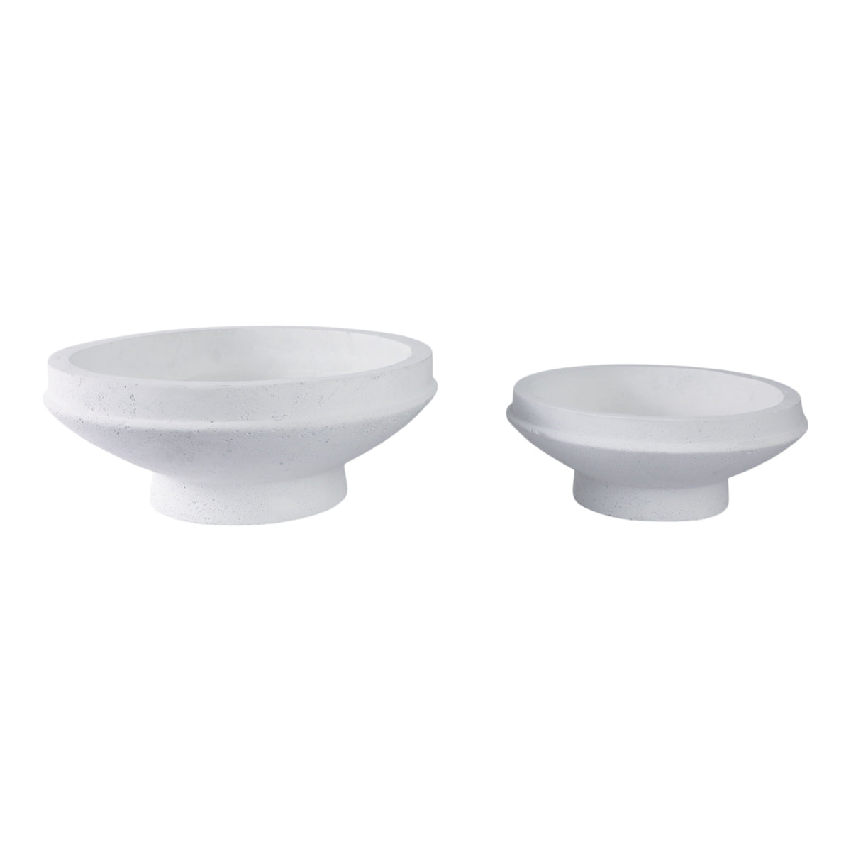 15" / 20" Pedestal Bowl Planters (Set of 2) - White