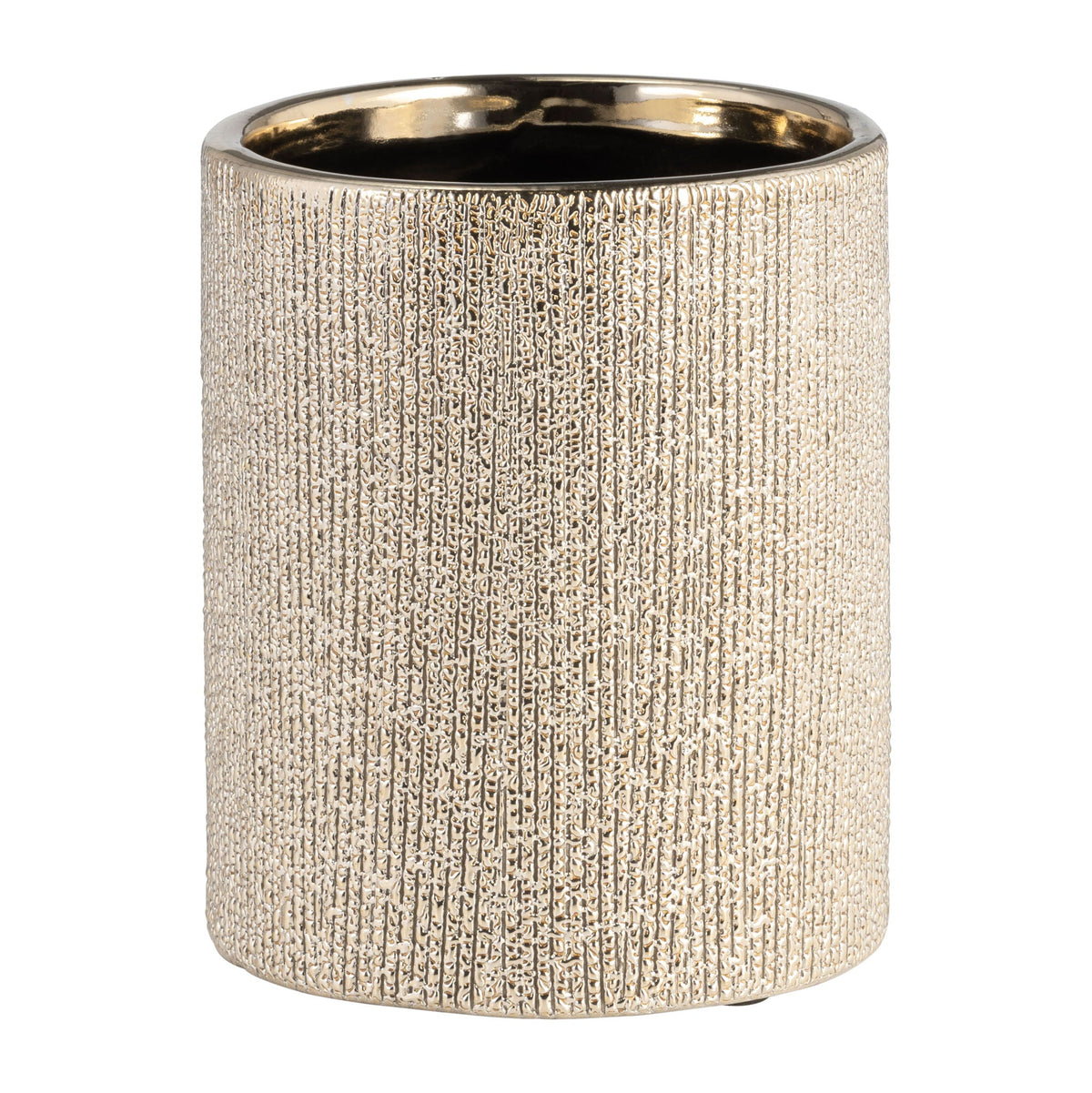 Beaded Pencil Holder 5" - Champagne