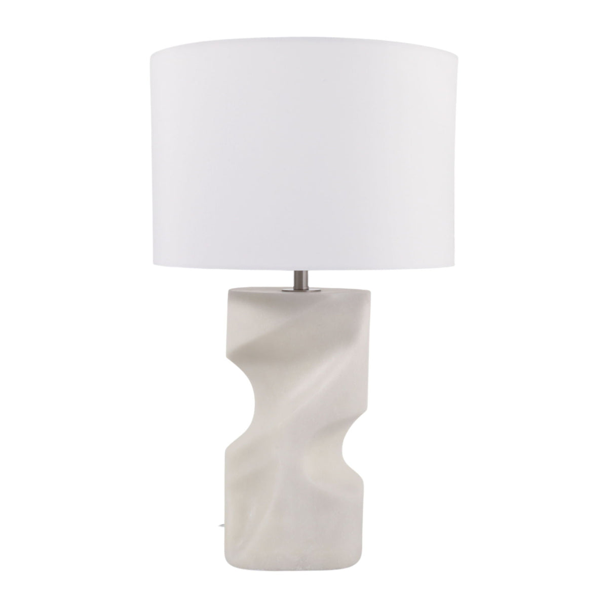 25" Laramie Quartz Resin Table Lamp - White