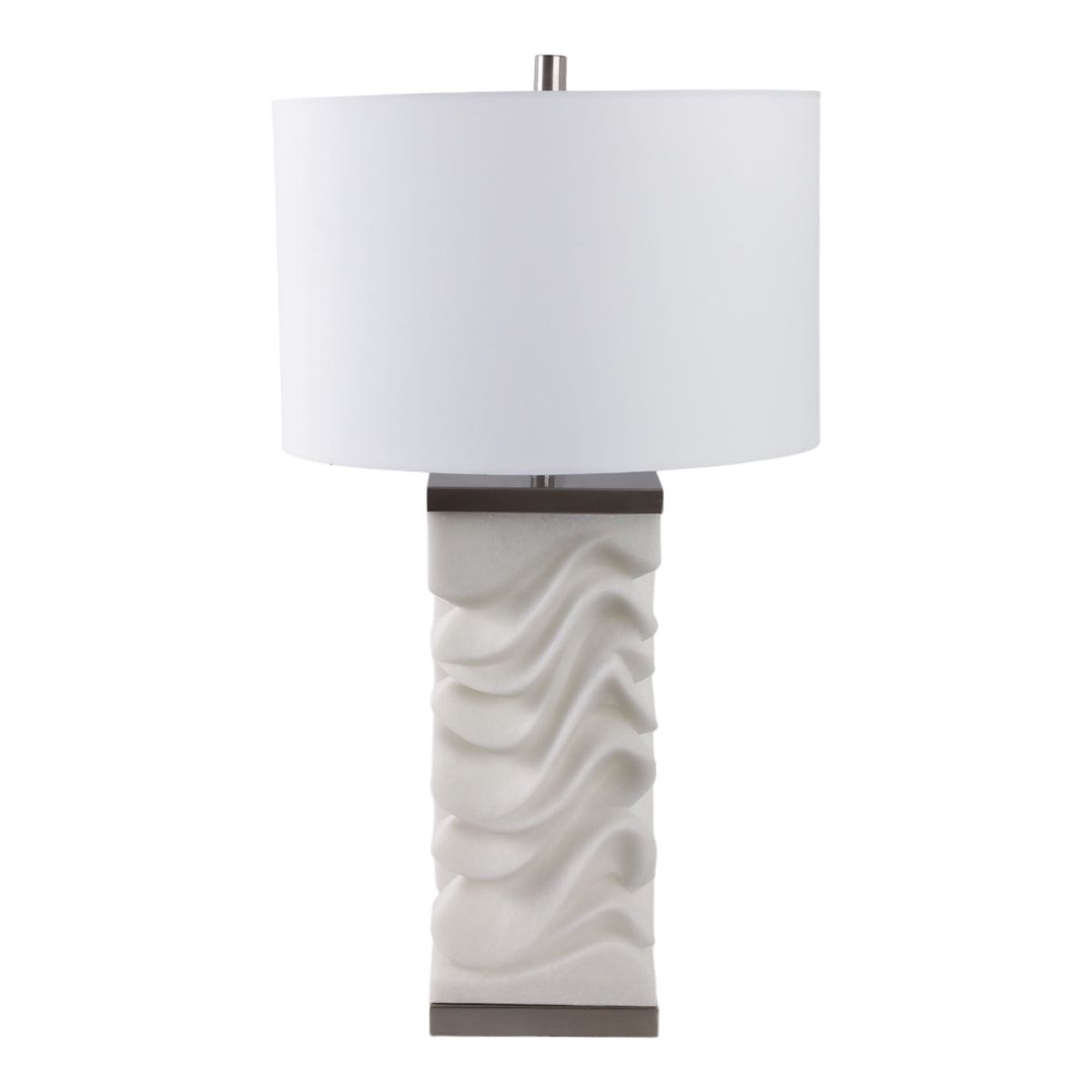 Palanga Quartz Resin Table Lamp - White