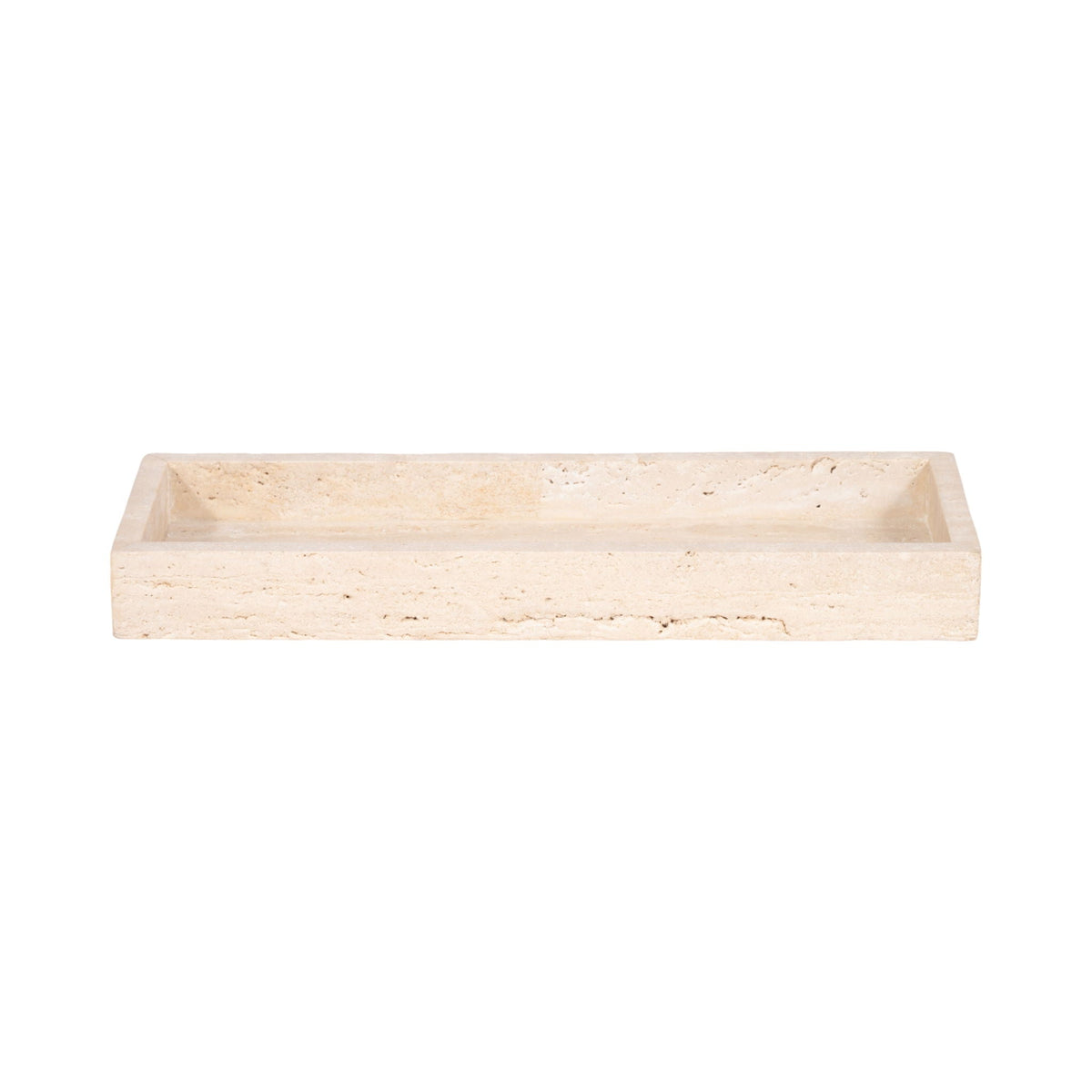 Travertine Rectangular Tray 18" - Tan