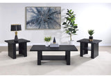 700345 Rodez 3-piece Engineered Wood Coffee Table Set Black