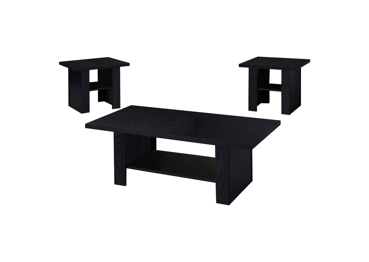 Rodez 3-piece Engineered Wood Coffee Table Set Black