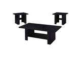Rodez 3-piece Engineered Wood Coffee Table Set Black