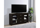 700881 Lewes 2-door Engineered Wood 60-inch TV Stand Cappuccino