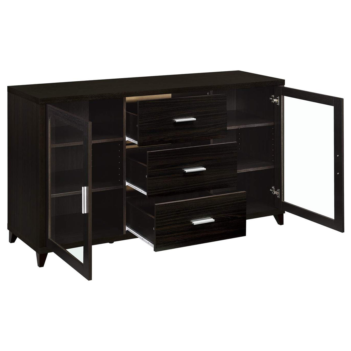 700881 Lewes 2-door Engineered Wood 60-inch TV Stand Cappuccino