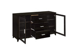 700881 Lewes 2-door Engineered Wood 60-inch TV Stand Cappuccino
