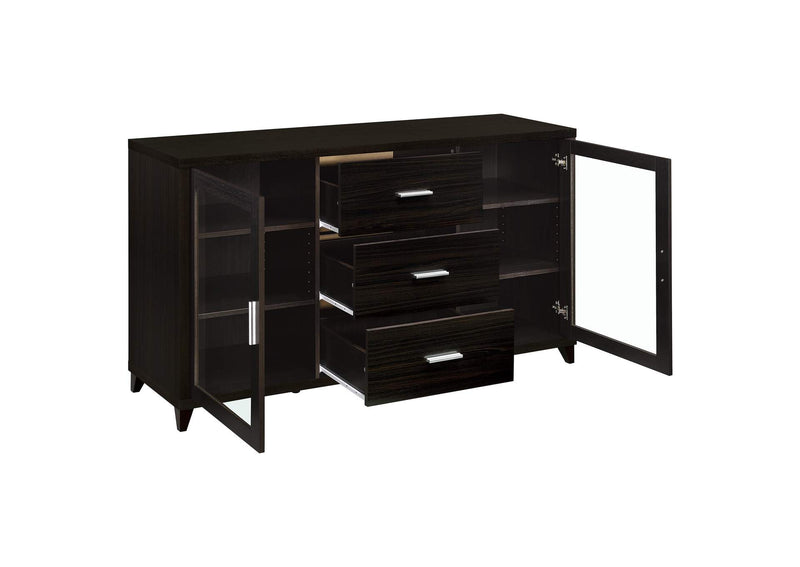 700881 Lewes 2-door Engineered Wood 60-inch TV Stand Cappuccino
