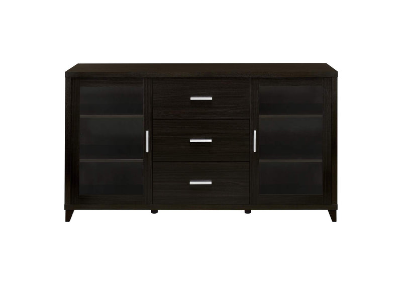 700881 Lewes 2-door Engineered Wood 60-inch TV Stand Cappuccino