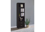 700882 Lewes 4-shelf Engineered Wood Media Tower Cappuccino