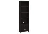 700882 Lewes 4-shelf Engineered Wood Media Tower Cappuccino