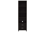 700882 Lewes 4-shelf Engineered Wood Media Tower Cappuccino