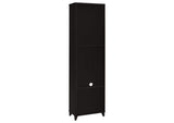 700882 Lewes 4-shelf Engineered Wood Media Tower Cappuccino