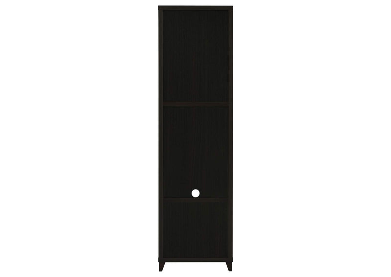 700882 Lewes 4-shelf Engineered Wood Media Tower Cappuccino
