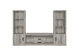 701024-SET Burke 3-piece 59-inch TV Entertainment Center Grey Driftwood