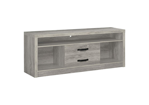 701024 Burke 2-drawer Engineered Wood 59-inch TV Stand Grey Driftwood