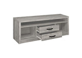 701024 Burke 2-drawer Engineered Wood 59-inch TV Stand Grey Driftwood