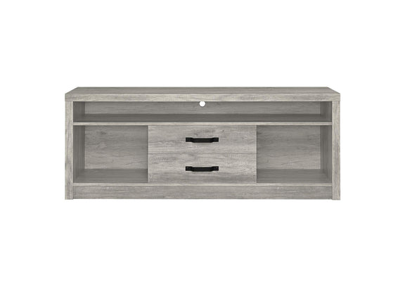 701024 Burke 2-drawer Engineered Wood 59-inch TV Stand Grey Driftwood