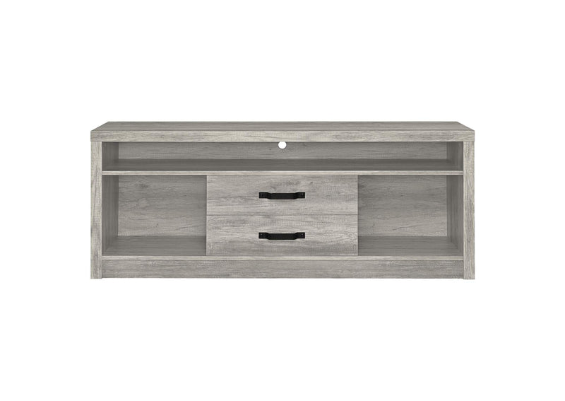 701024 Burke 2-drawer Engineered Wood 59-inch TV Stand Grey Driftwood