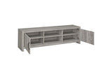 701025 Burke 2-door Engineered Wood 71-inch TV Stand Grey Driftwood