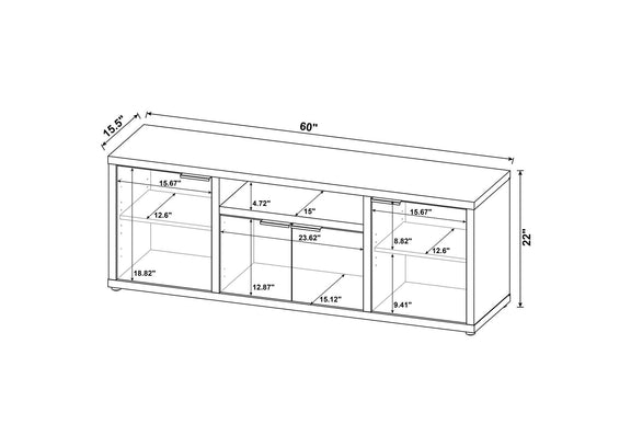 701702 Tabby 4-door Engineered Wood 60-inch TV Stand Mango