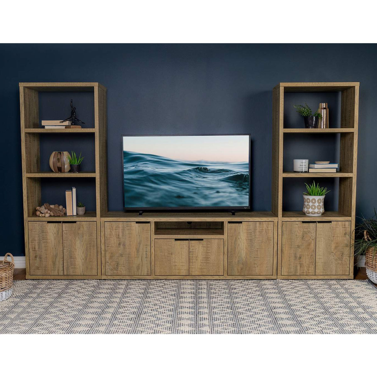 701702 Tabby 4-door Engineered Wood 60-inch TV Stand Mango