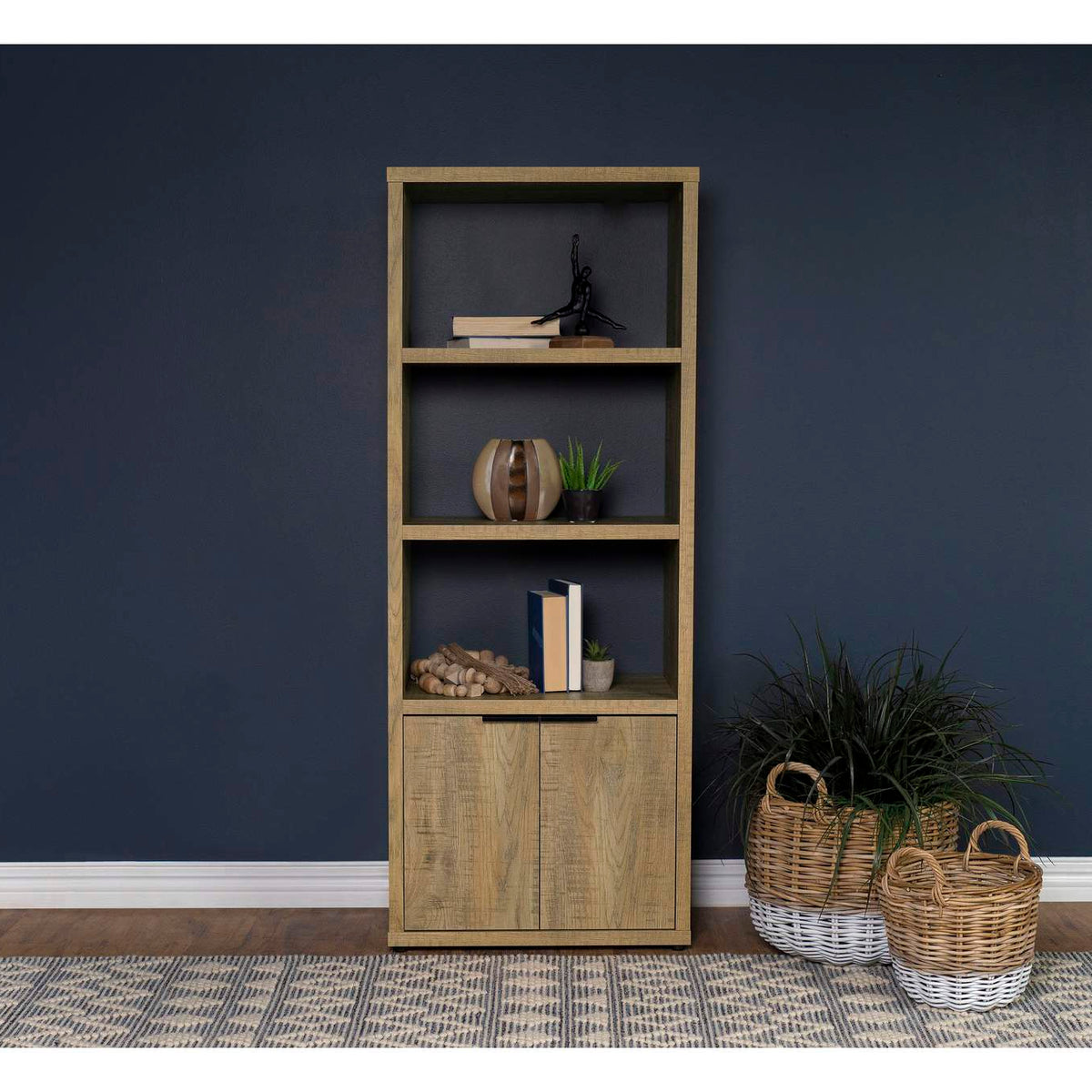 701703 Tabby 3-shelf Engineered Wood Media Tower Mango