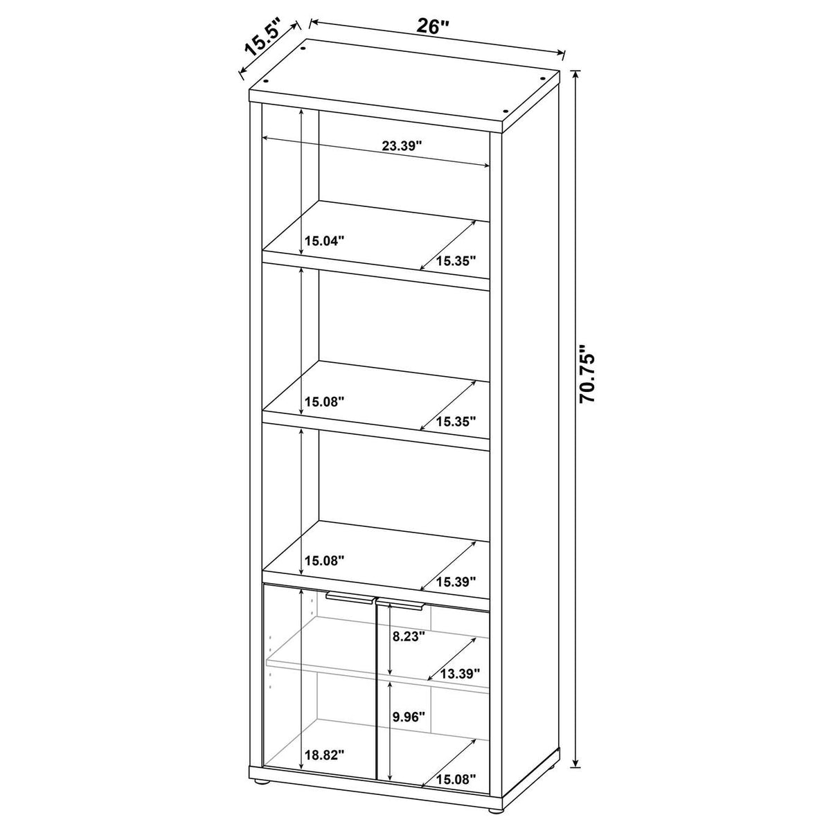 701703 Tabby 3-shelf Engineered Wood Media Tower Mango