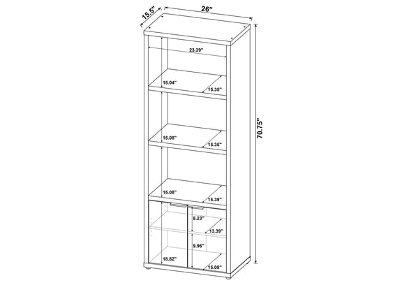701703 Tabby 3-shelf Engineered Wood Media Tower Mango