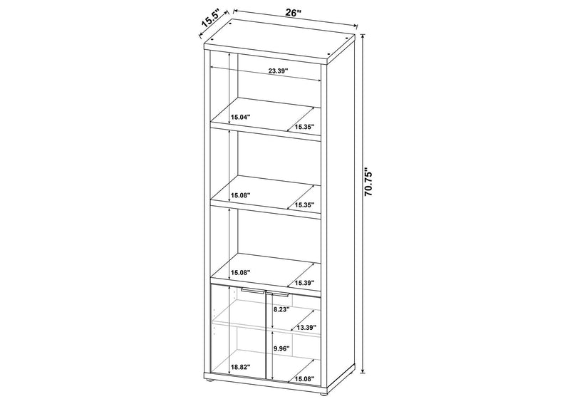 701703 Tabby 3-shelf Engineered Wood Media Tower Mango