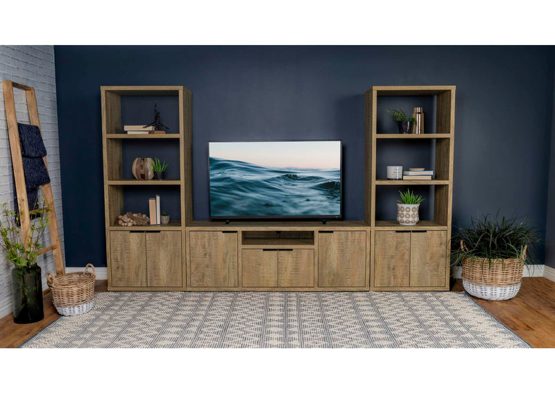 701703 Tabby 3-shelf Engineered Wood Media Tower Mango