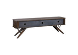 701713 Valna Wood 71-inch TV Stand with Sliding Doors Walnut