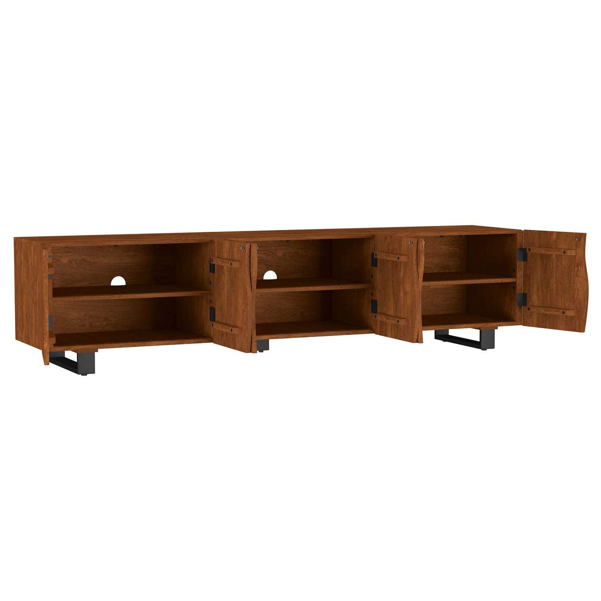 701790 Trask 86-inch Wood TV Stand Media Console Mango Brown