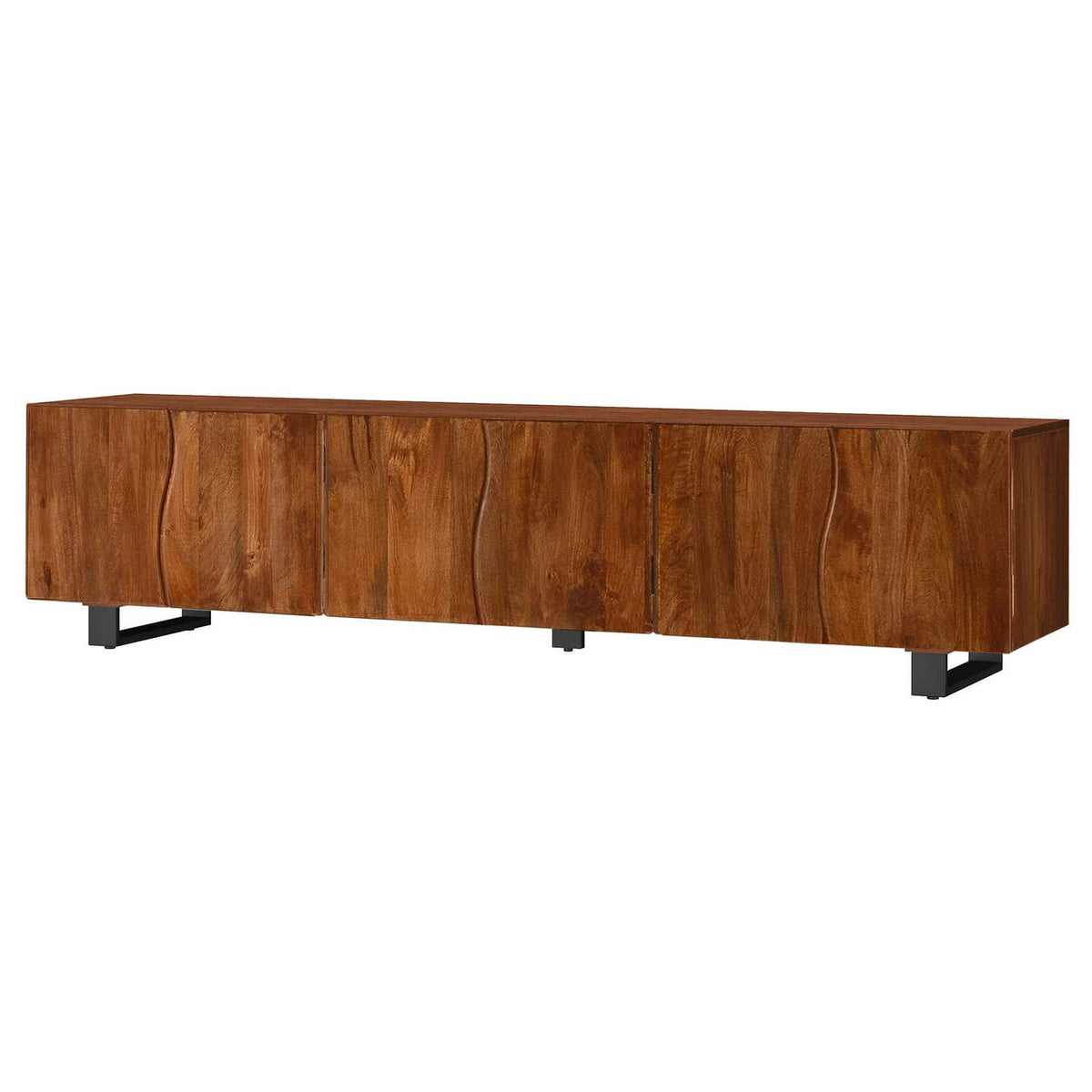 701790 Trask 86-inch Wood TV Stand Media Console Mango Brown