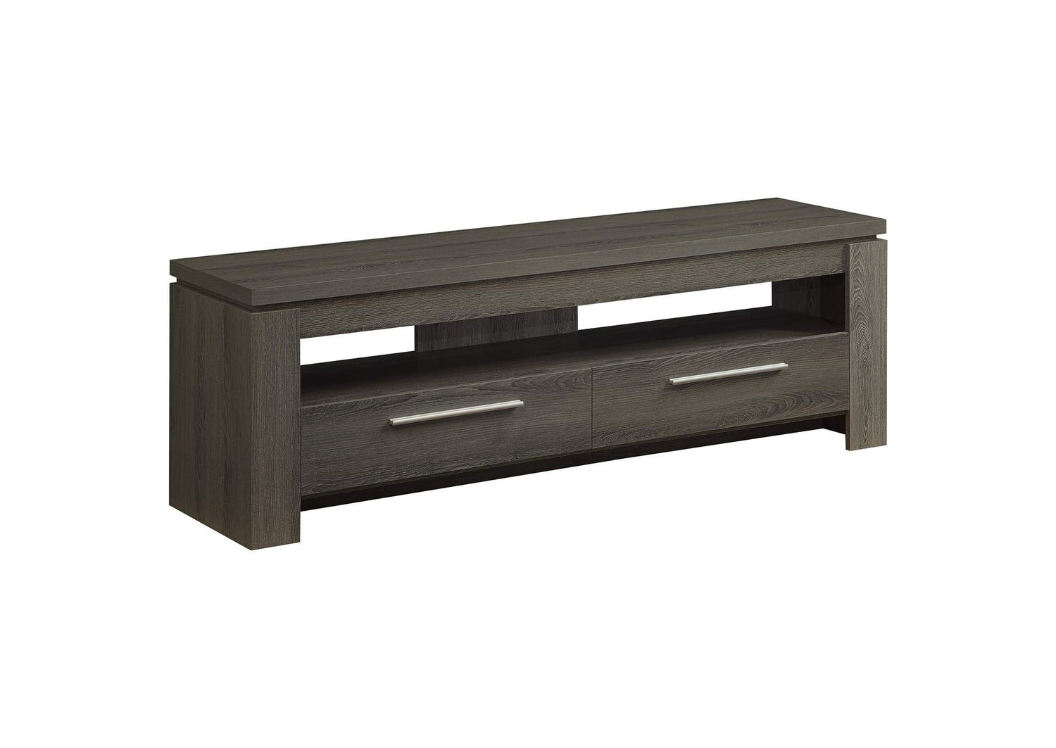 Elkton 2-drawer Engineered Wood 59-inch TV Stand Weathered Grey