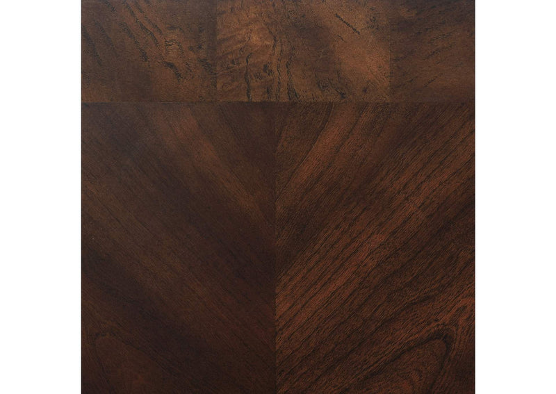 702448-S2 Laney 2-piece Glass Top Coffee and End Table Set Dark Merlot